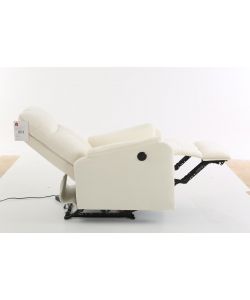 Alba Poltrona Relax Elettrica Beige 75x89x101 cm con Reclinazione