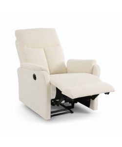Alba Poltrona Relax Elettrica Beige 75x89x101 cm con Reclinazione