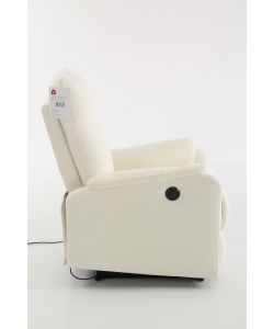 Alba Poltrona Relax Elettrica Beige 75x89x101 cm con Reclinazione