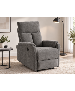 Alba Poltrona Relax Elettrica Grigio Scuro 75x89x101 cm Reclinabile