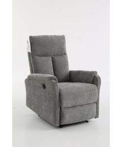 Alba Poltrona Relax Elettrica Grigio Scuro 75x89x101 cm Reclinabile
