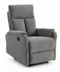 Alba Poltrona Relax Elettrica Grigio Scuro 75x89x101 cm Reclinabile