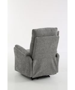 Alba Poltrona Relax Elettrica Grigio Scuro 75x89x101 cm Reclinabile