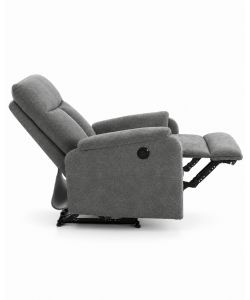 Alba Poltrona Relax Elettrica Grigio Scuro 75x89x101 cm Reclinabile