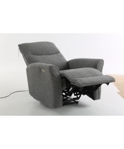 Lily Poltrona Relax Elettrica Grigia con Vibromassaggio 89x99 cm