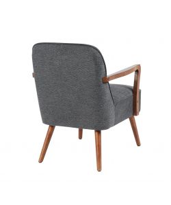 Poltrona Larsen Grigio Scuro Tessuto Imbottito 61x68x80 cm