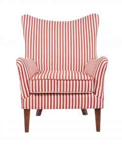 Poltrona Rosy Rosso Rigato 72x80x94 cm Design Elegante Interno