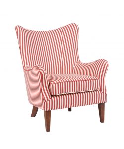 Poltrona Rosy Rosso Rigato 72x80x94 cm Design Elegante Interno