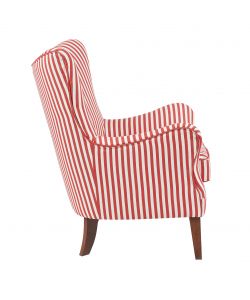 Poltrona Rosy Rosso Rigato 72x80x94 cm Design Elegante Interno