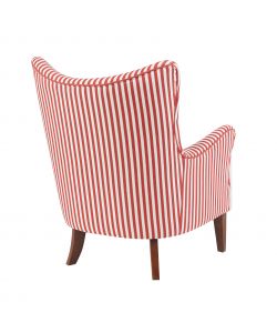 Poltrona Rosy Rosso Rigato 72x80x94 cm Design Elegante Interno