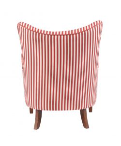 Poltrona Rosy Rosso Rigato 72x80x94 cm Design Elegante Interno