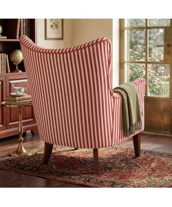 Poltrona Rosy Rosso Rigato 72x80x94 cm Design Elegante Interno