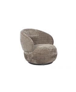 Poltrona girevole Cleo Taupe 74x83x69 cm Tessuto moderno