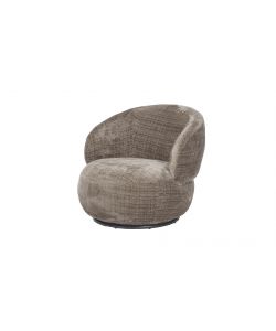 Poltrona girevole Cleo Taupe 74x83x69 cm Tessuto moderno