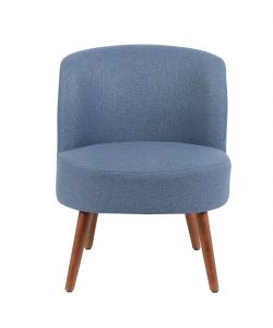 Poltroncina Sole Blu Tessuto Imbottito 58x67x73 cm Arredo Interno