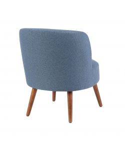 Poltroncina Sole Blu Tessuto Imbottito 58x67x73 cm Arredo Interno