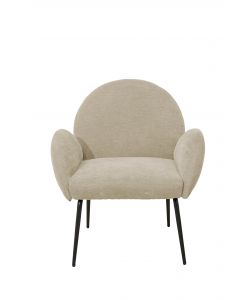 Domo Mea Poltroncina Fly Beige Tessuto Imbottito 72x67,5x82 cm Design Moderno