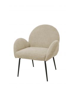 Domo Mea Poltroncina Fly Beige Tessuto Imbottito 72x67,5x82 cm Design Moderno