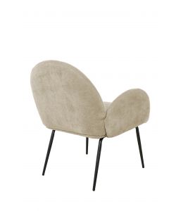 Domo Mea Poltroncina Fly Beige Tessuto Imbottito 72x67,5x82 cm Design Moderno