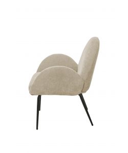 Domo Mea Poltroncina Fly Beige Tessuto Imbottito 72x67,5x82 cm Design Moderno