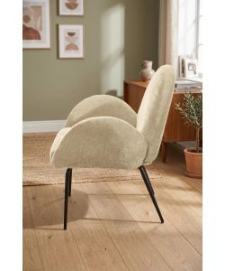 Domo Mea Poltroncina Fly Beige Tessuto Imbottito 72x67,5x82 cm Design Moderno