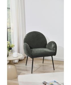 Domo Mea Poltroncina Fly Grigio Scuro 72x67,5x82 cm Tessuto Imbottito Moderna