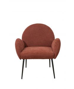 Domo Mea Poltroncina Fly imbottita color mattone 72x67,5x82 cm metallo