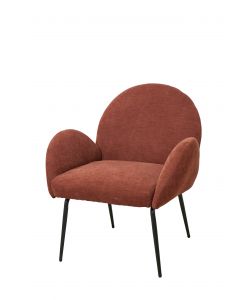 Domo Mea Poltroncina Fly imbottita color mattone 72x67,5x82 cm metallo