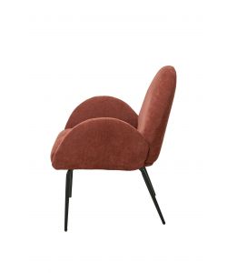 Domo Mea Poltroncina Fly imbottita color mattone 72x67,5x82 cm metallo