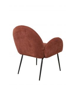 Domo Mea Poltroncina Fly imbottita color mattone 72x67,5x82 cm metallo