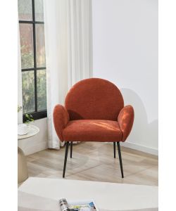 Domo Mea Poltroncina Fly imbottita color mattone 72x67,5x82 cm metallo