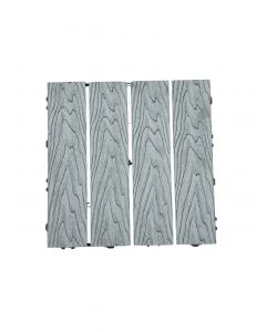 Piastrella ad incastro WPC 30x30 cm per esterni colore Grigio antiscivolo