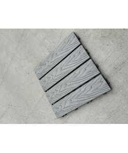 Piastrella ad incastro WPC 30x30 cm per esterni colore Grigio antiscivolo
