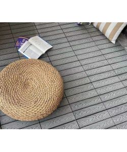 Piastrella ad incastro WPC 30x30 cm per esterni colore Grigio antiscivolo
