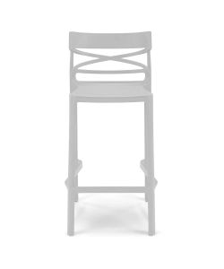 Domo Mea Sgabello Flow alto bianco in tecnopolimero 49,5x51x101 cm resistente