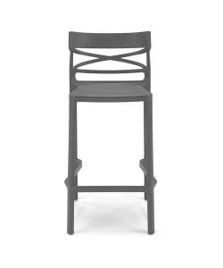 Domo Mea Flow Sgabello alto antracite 49,5x51x101 cm in tecnopolimero