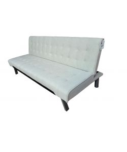 Divano letto clic clac 3 posti beige neve 180x80x77 cm salvaspazio