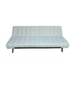 Divano letto clic clac 3 posti beige neve 180x80x77 cm salvaspazio