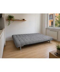Domo Mea Divano letto clic clac 3 posti grigio 180x80x77 cm salvaspazio