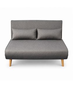 Poltrona Letto Grande 130 cm Grigia con Cuscini Inclusi Domo Mea