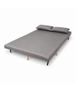 Poltrona Letto Grande 130 cm Grigia con Cuscini Inclusi Domo Mea