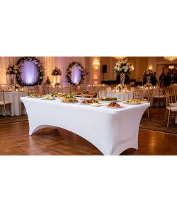Copritavolo Bianco 182x74x74 cm per Tavolo Catering