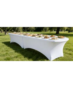 Copritavolo Bianco 182x74x74 cm per Tavolo Catering