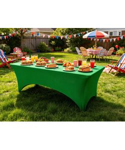 Copritavolo Spandex Verde 182x74x74 cm per Tavolo Catering
