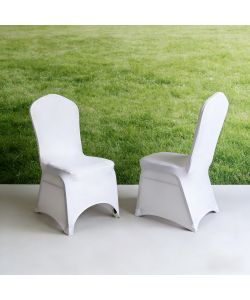 Coprisedia Spandex Bianco 45x45x90 cm Elastico per Eventi e Catering