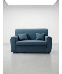 Divano Mini Estasi Blu 2 Posti 125x80x75 cm Comfort e Stile per Piccoli Spazi