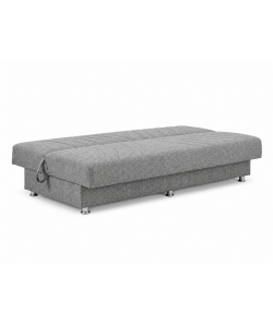 Domo Mea Divano Letto Fiji 3 Posti Grigio 183x81x89 cm con Vano Contenitore