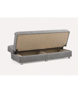 Domo Mea Divano Letto Fiji 3 Posti Grigio 183x81x89 cm con Vano Contenitore
