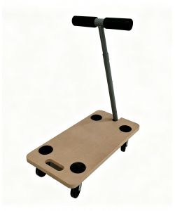 Carrello Trasporto MDF - Manico Telescopico 59x29 cm - Naturale - 200 kg