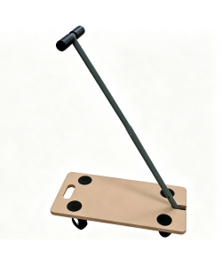 Carrello Trasporto MDF - Manico Telescopico 59x29 cm - Naturale - 200 kg